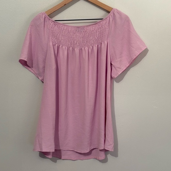 H&M Pink Puff Sleeve Smocked Blouse - Picture 5 of 7